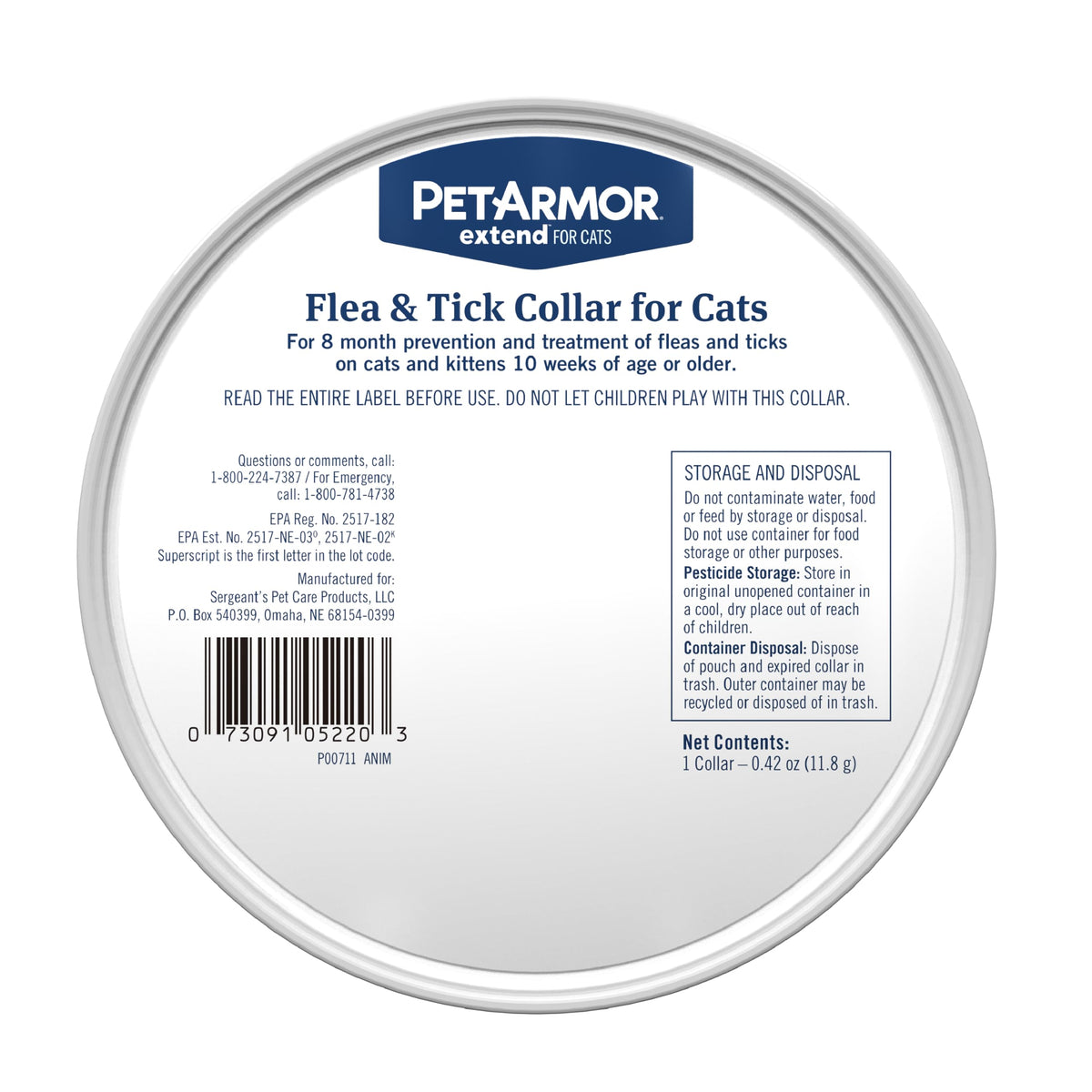 Flea & Tick Treatment & Prevention Collar for Cats P415