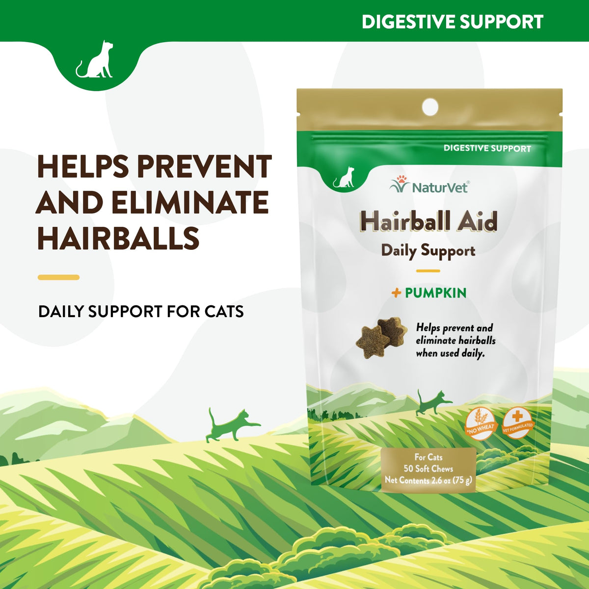 Hairball Remedy Digestive Aid Supplement 50 Soft Chews H429547