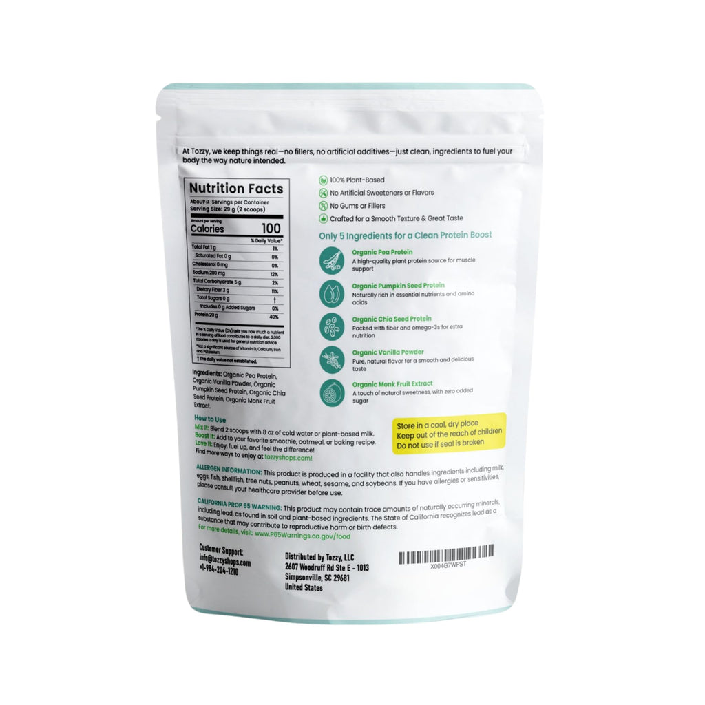 Organic Vegan Vanilla Pea Protein Powder E288450