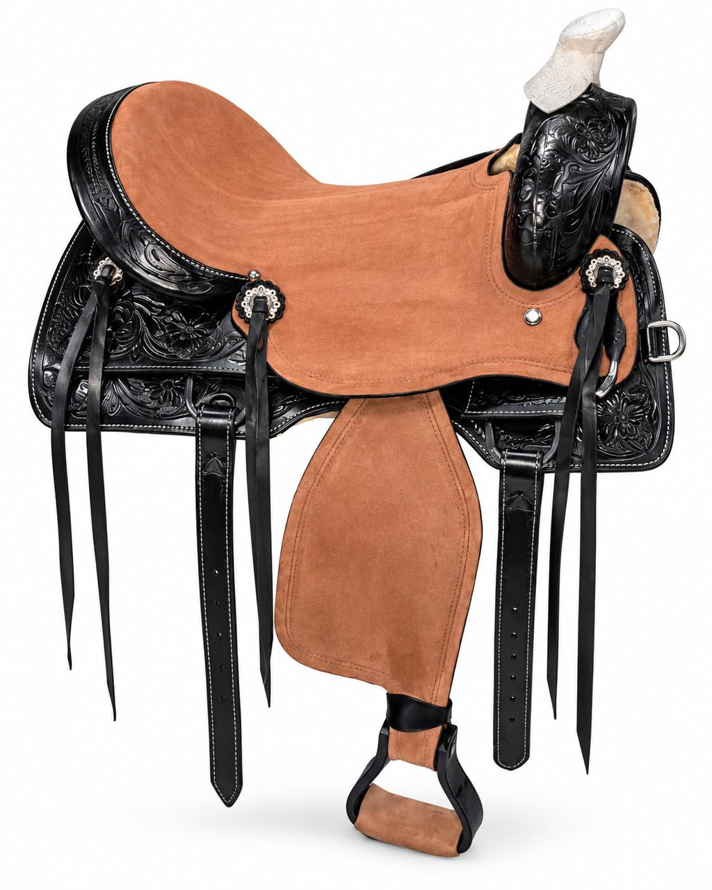 Argentina Cow Leather Saddle Set with Headstall, Reins & Breastplate M515