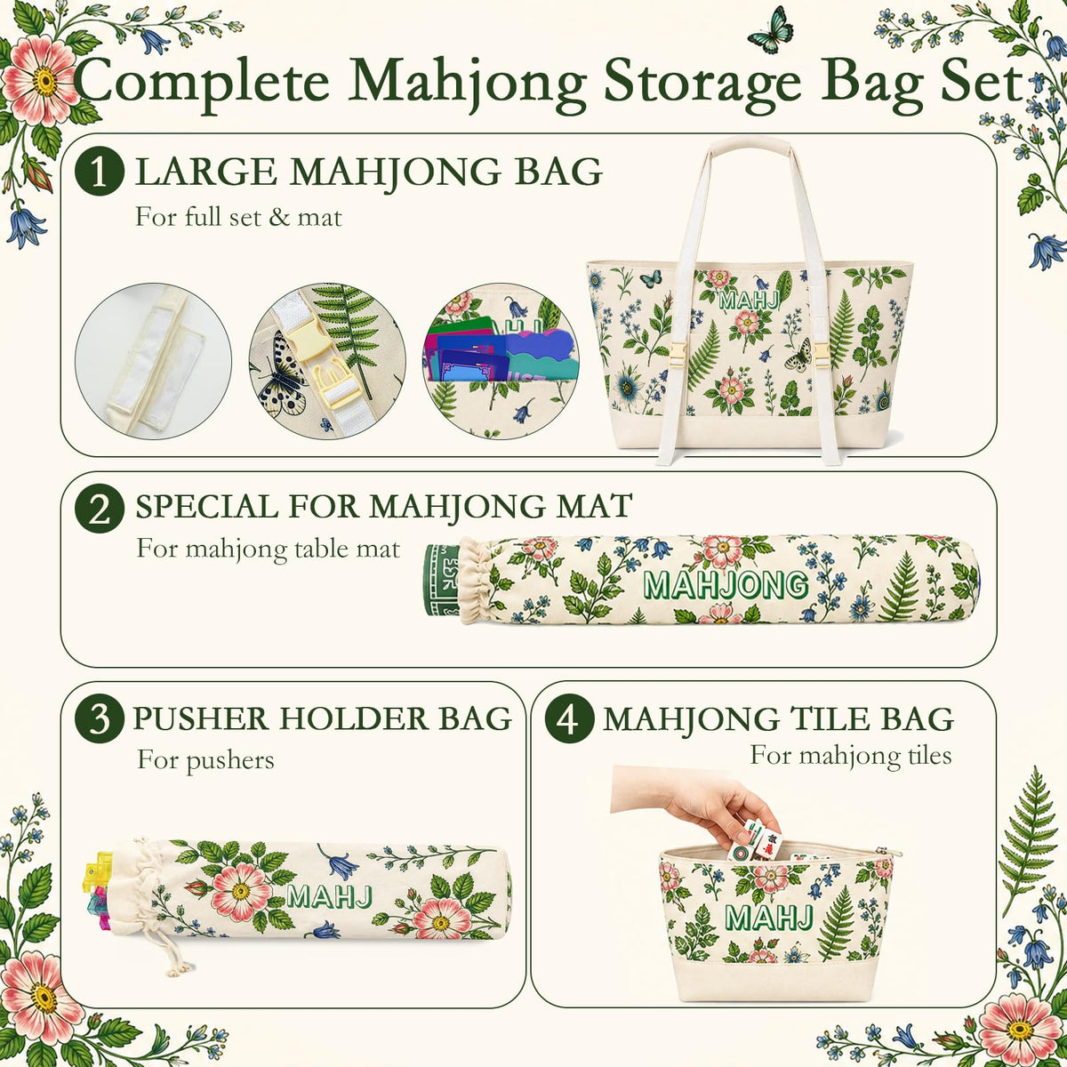 Mahjong Tile Bag Set F661027