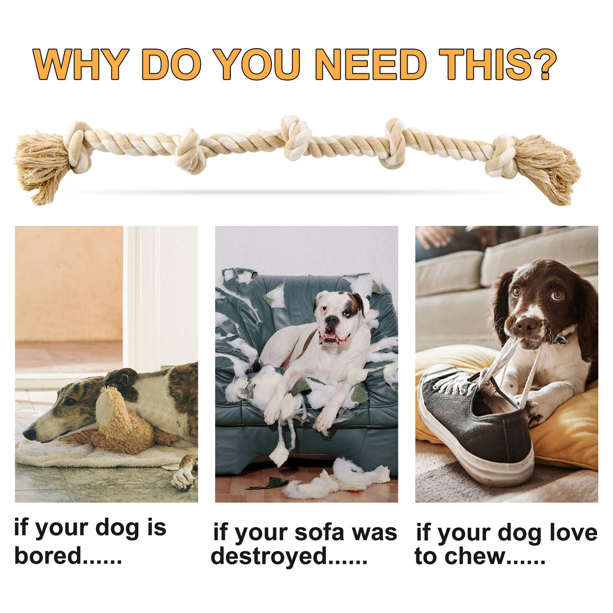 Dog Rope Toys for Aggressive Chewers V68939