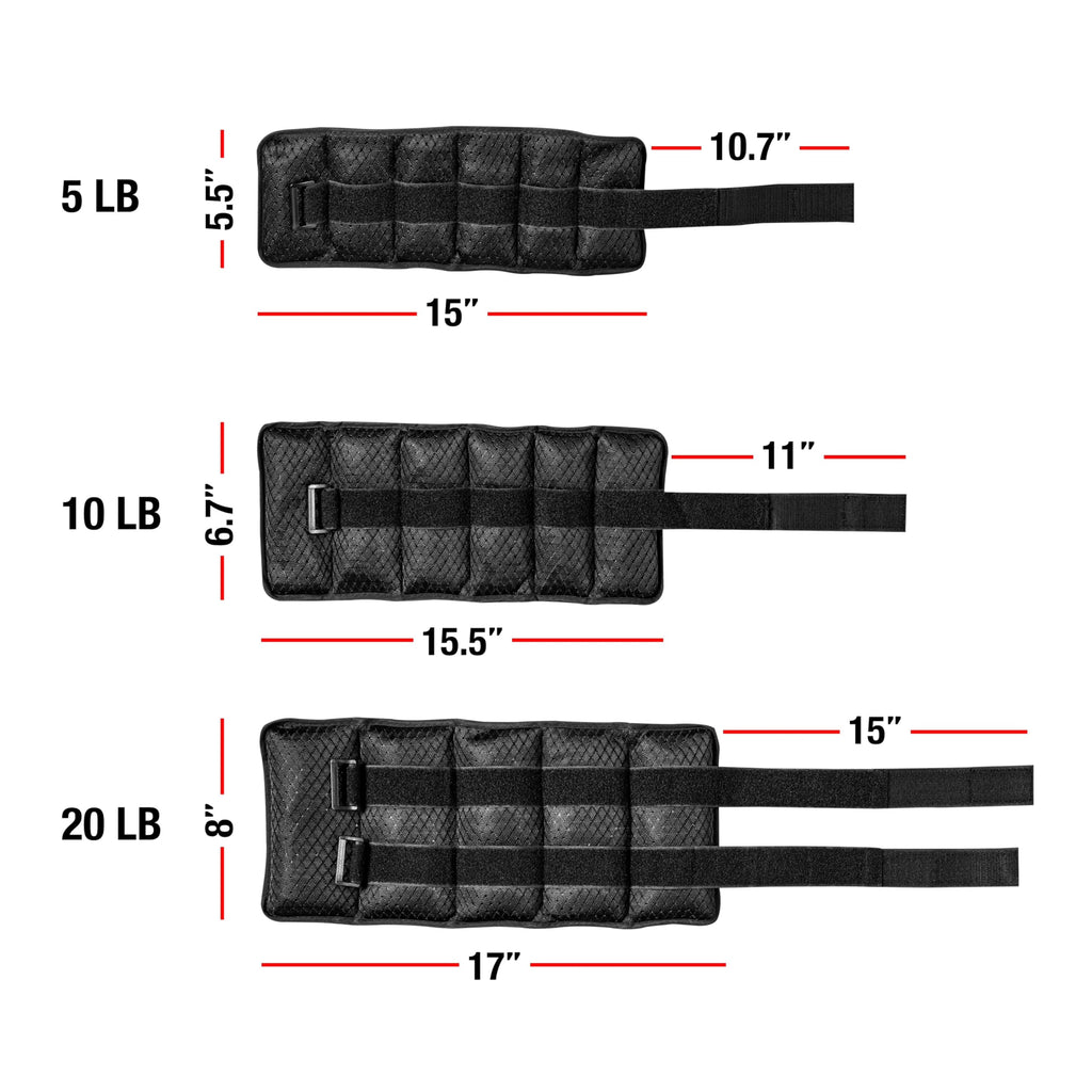 Adjustable Wrist & Ankle Weights 10-Pound Pair Y4616