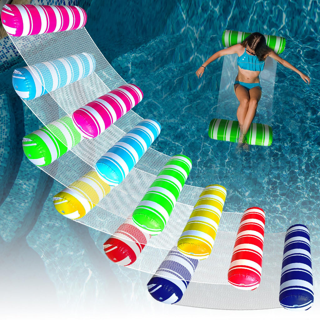 6 Pack Inflatable Pool Floats Adult Size Water Hammock G753