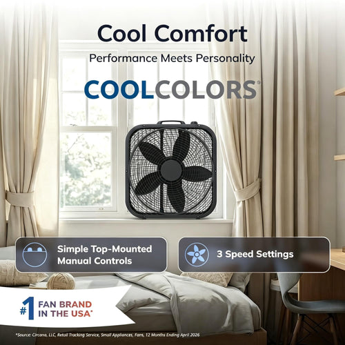 20 Inch 3 Speed Portable Box Fan N30851