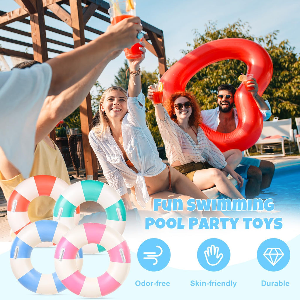 4Pcs Inflatable Pool Float with Handle D73707