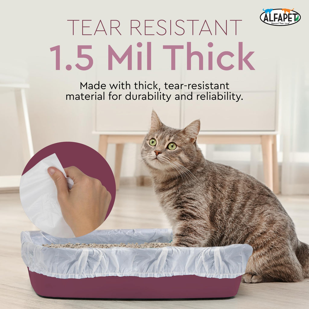 Cat Litter Box Liners Large 12 Count Tear-Resistant Waterproof X7404