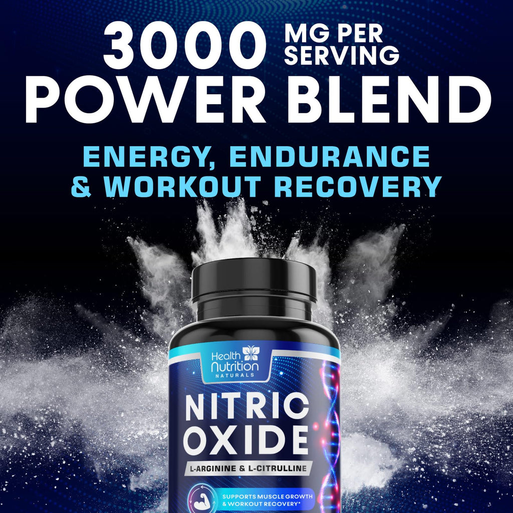 3000mg L-Arginine & L-Citrulline Nitric Oxide Supplement 240 Capsules T9549
