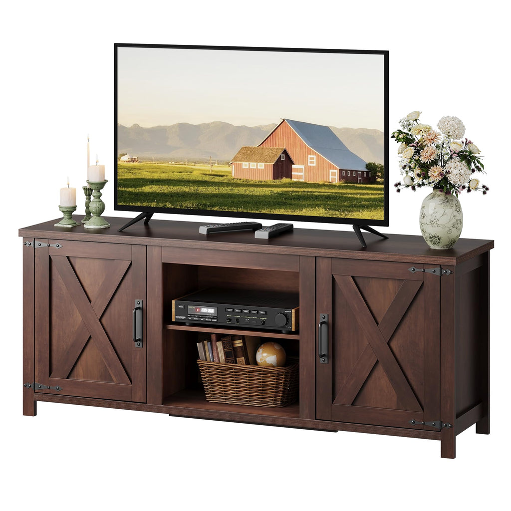 Farmhouse TV Stand Up to 65" Brown J240189