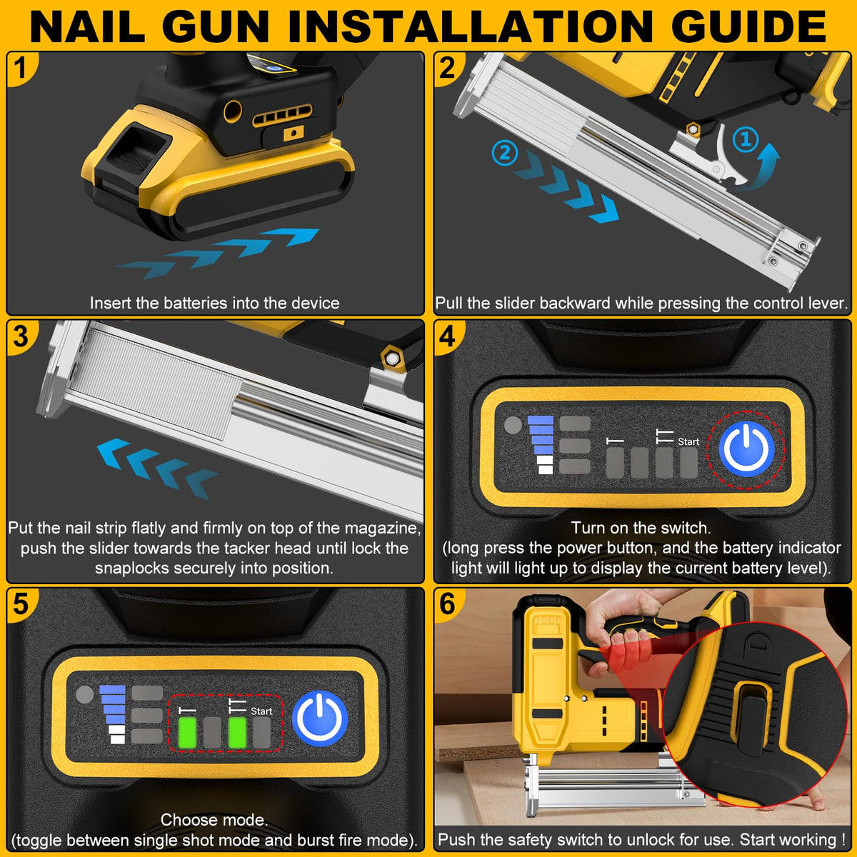 18 Gauge Cordless Brad Nailer with 1000 Nails Q84113