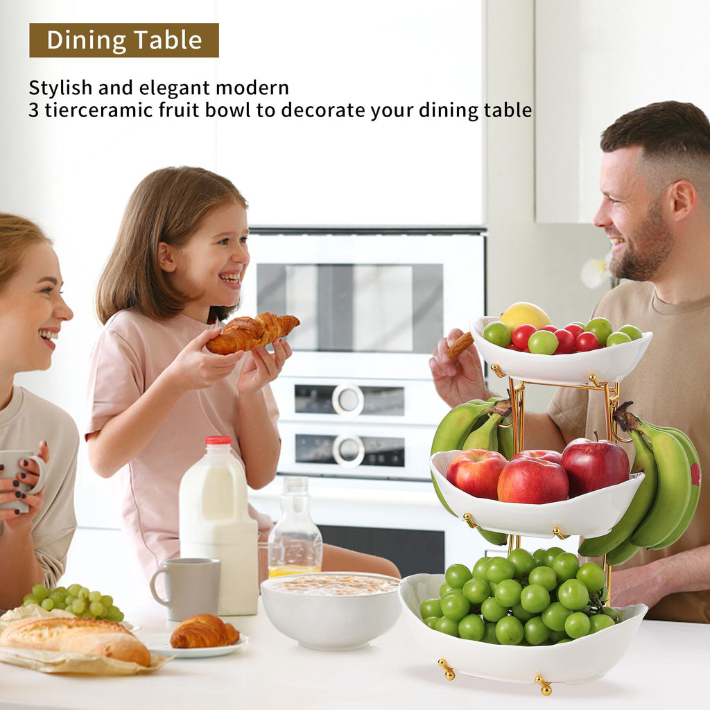 3-Tier Ceramic Serving Bowl Set with Stand M71824