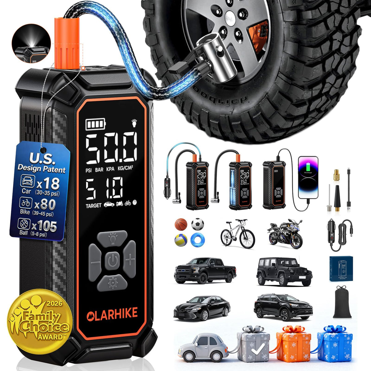 Portable Air Compressor Dual Power P349718