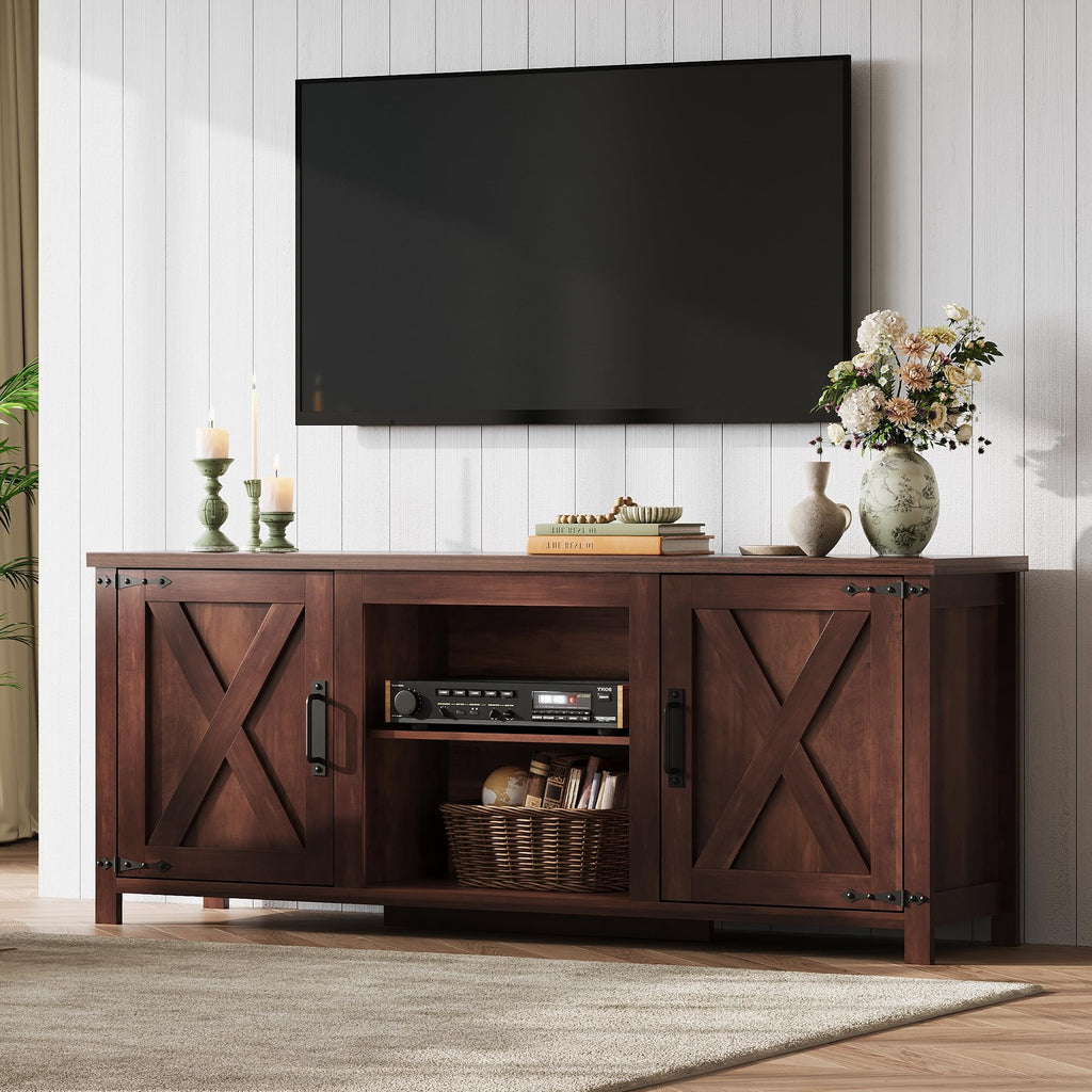 Farmhouse TV Stand Up to 65" Brown J240189