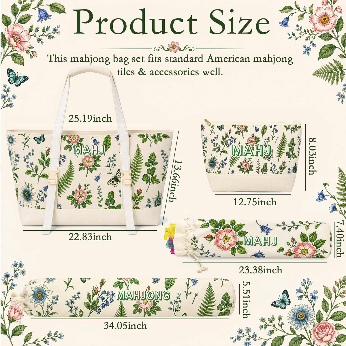 Mahjong Tile Bag Set F661027