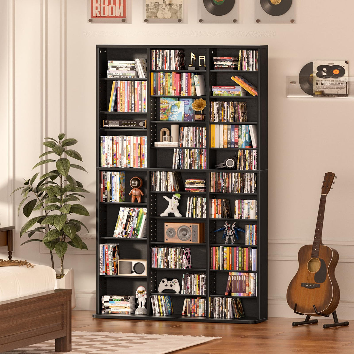 Black 11 Tier Display Cabinet N1690
