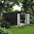 10x14 ft Metal Outdoor Storage Shed Q8074