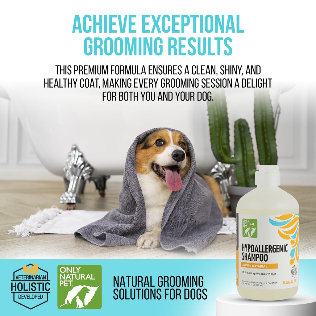 Hypoallergenic Dog Shampoo with Aloe & Oatmeal 16.9 oz M435