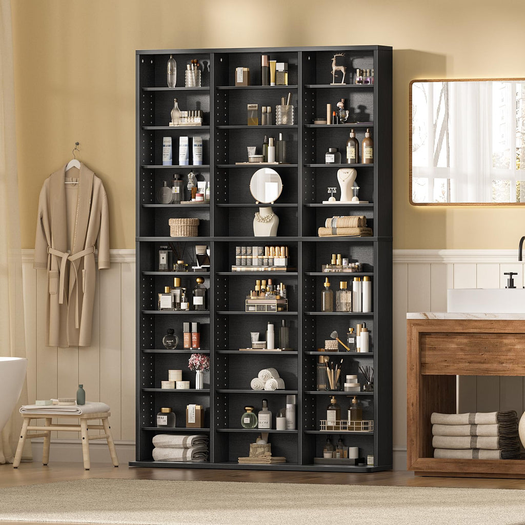 Black 11 Tier Display Cabinet N1690