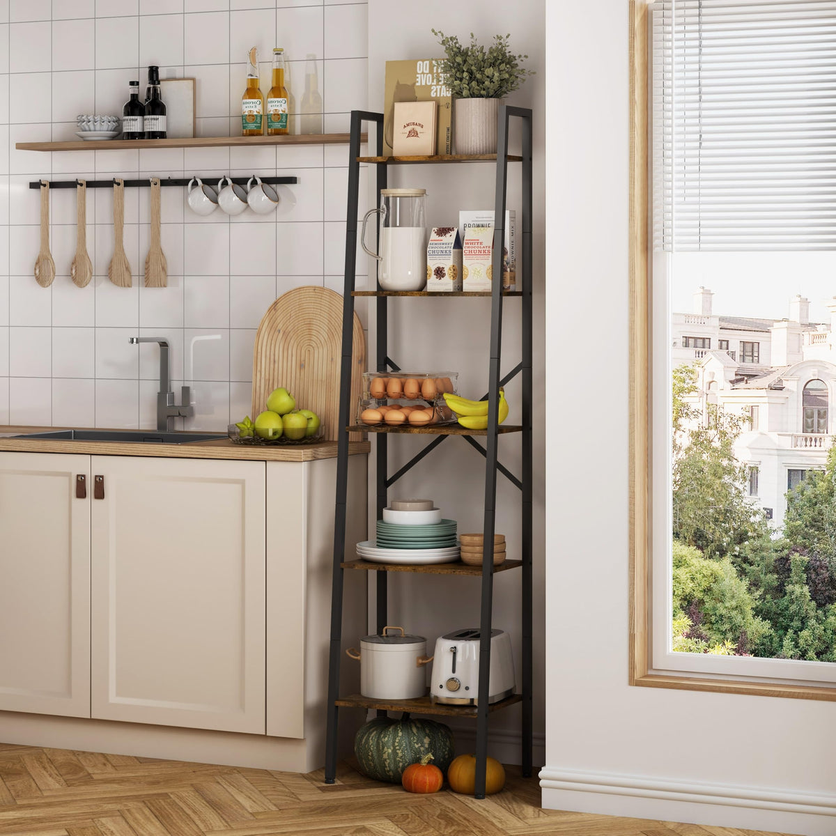 5-Tier Metal Ladder Bookshelf B83404