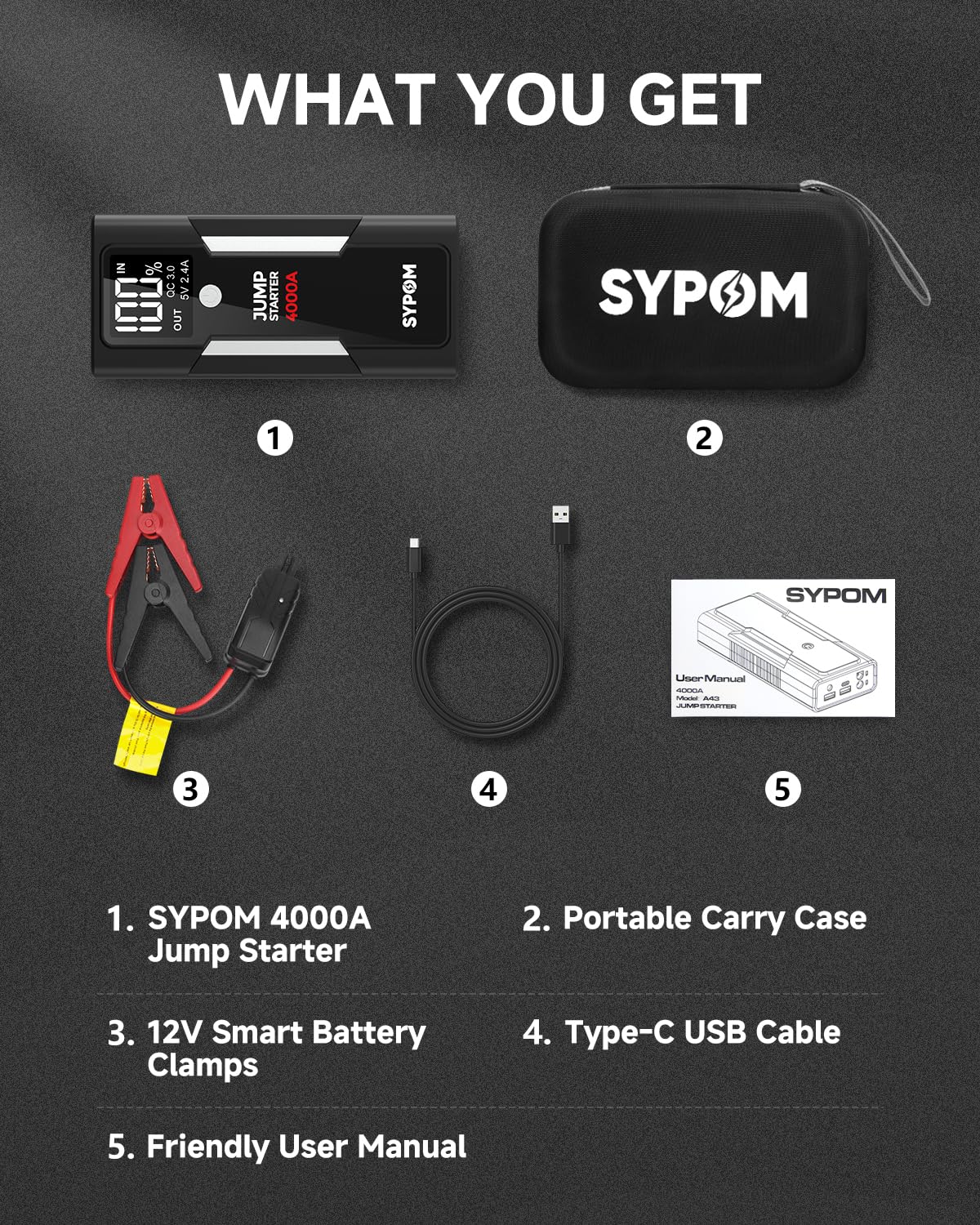 12V Portable Car Jump Starter Power Pack I250