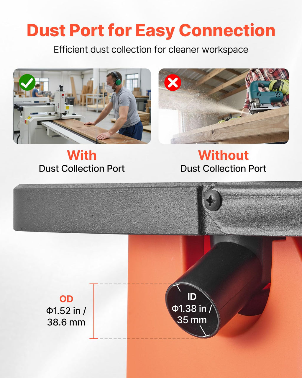 Oscillating Belt and Spindle Sander, 2400RPM Benchtop with 5 Sleeves & Sanding Belt V342