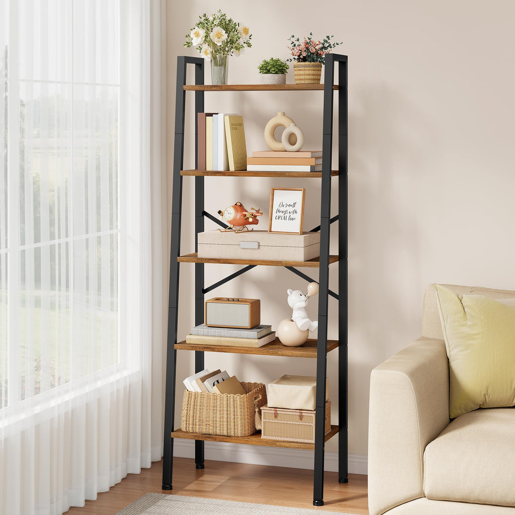 5-Tier Metal Ladder Bookshelf B83404