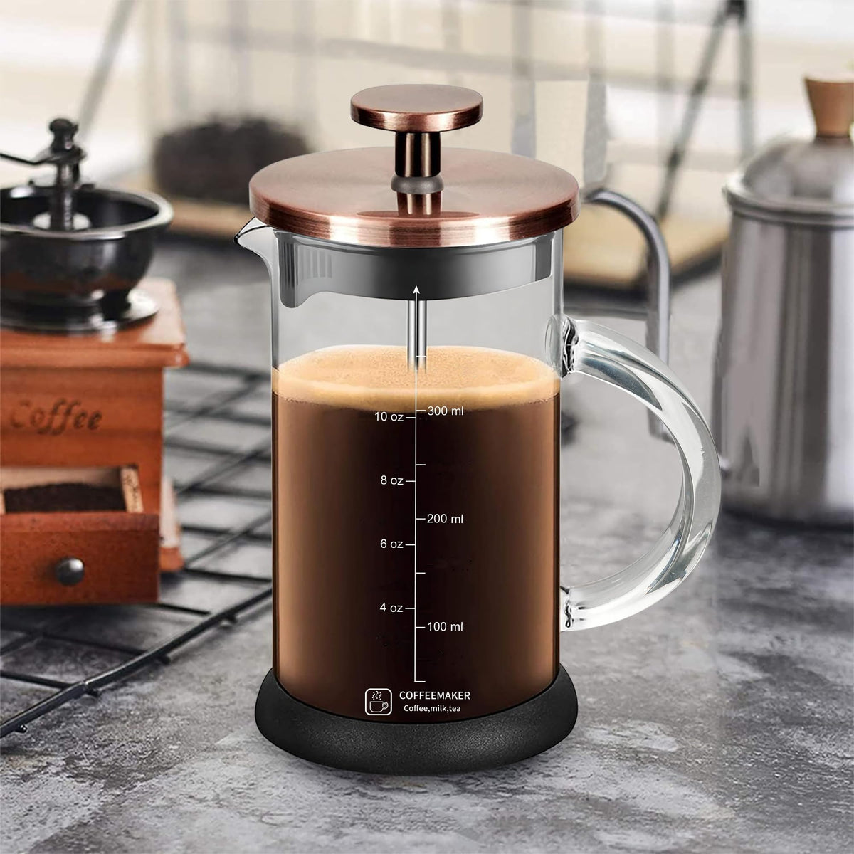 12 Ounce Stainless Steel French Press Coffee Maker Z444