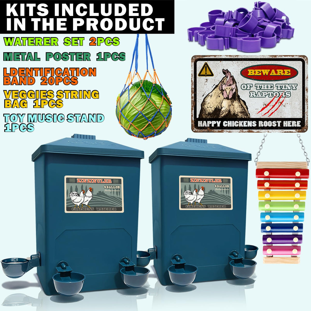 6 Gallon Chicken Waterer 2-Pack M25902