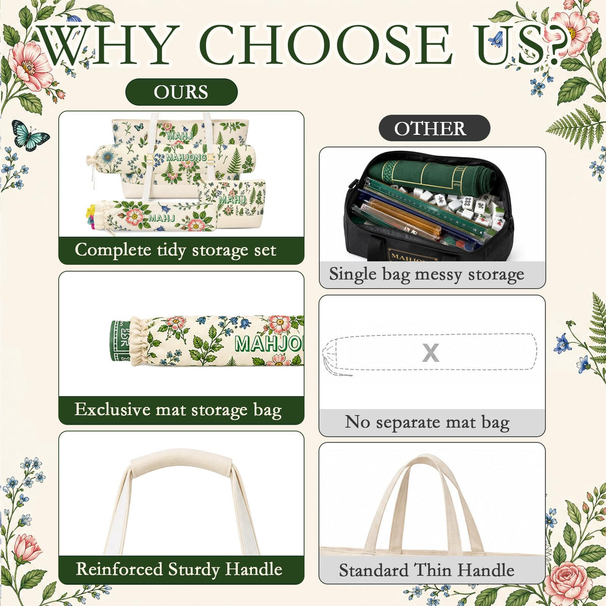 Mahjong Tile Bag Set F661027