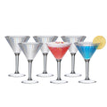 11 oz Set of 6 Clear Acrylic Martini Glasses Z42980
