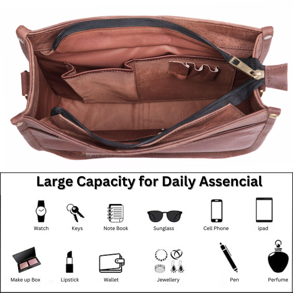 Genuine Leather Crossbody Purse A81149
