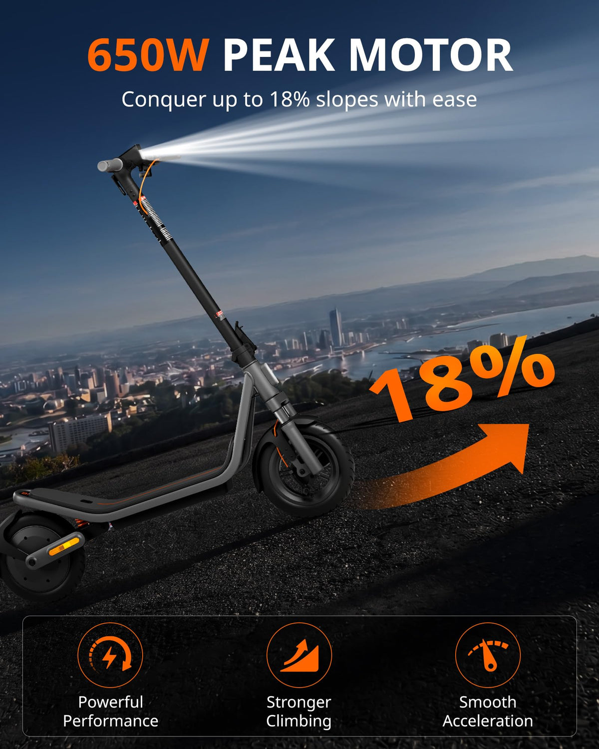 Electric Scooter for Adults, 20 MPH, 750W Peak Motor, 12" Tubeless Tires, Foldable S7151
