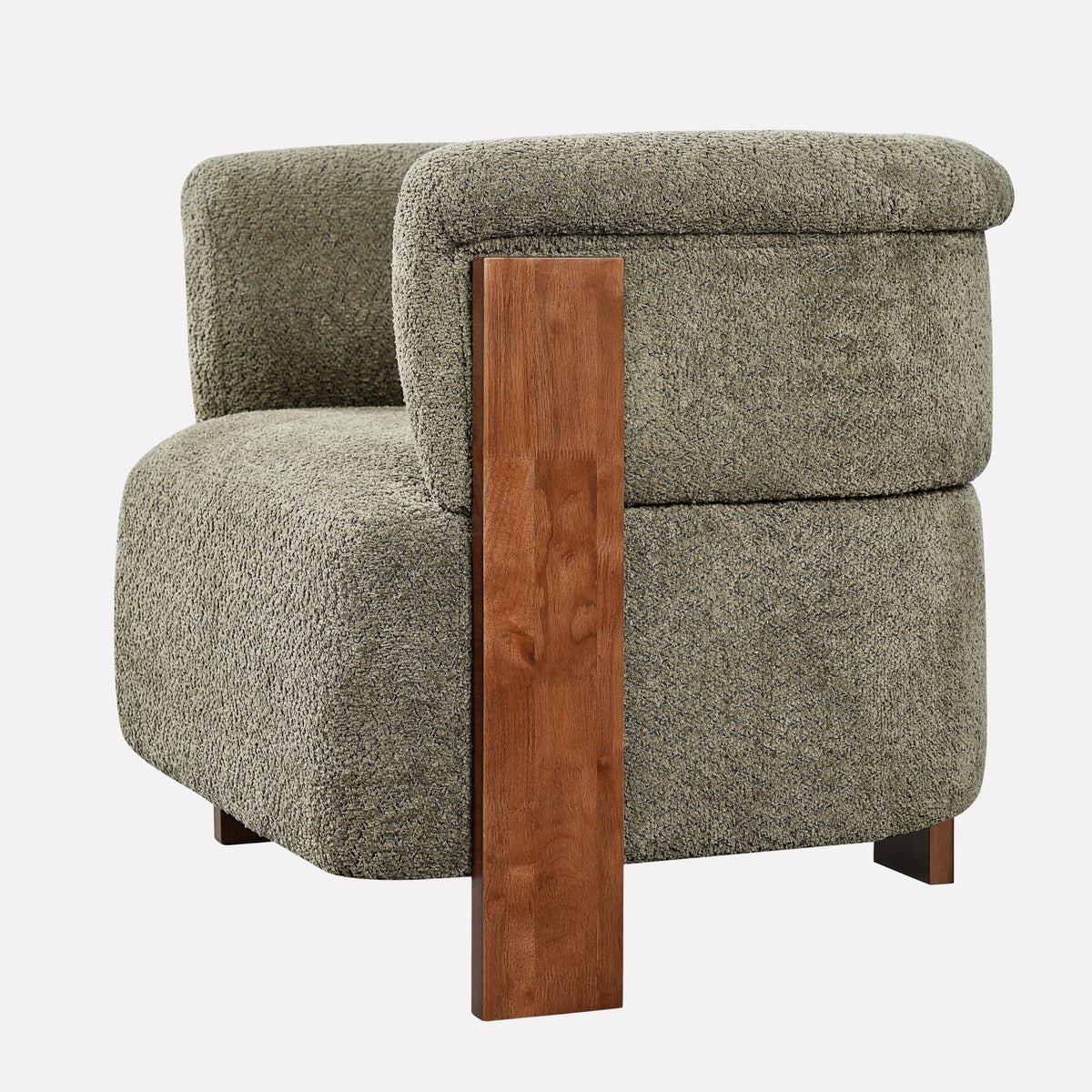 Boucle Upholstered Barrel Chairs Set of 2 S466529