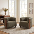 Boucle Upholstered Barrel Chairs Set of 2 S466529