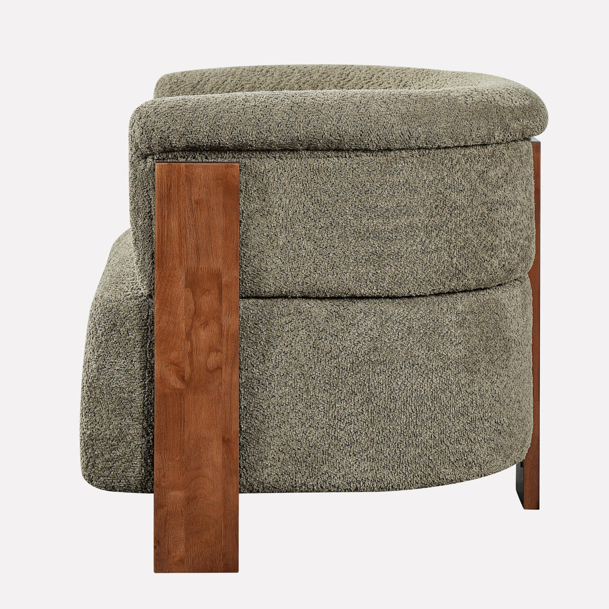 Boucle Upholstered Barrel Chairs Set of 2 S466529